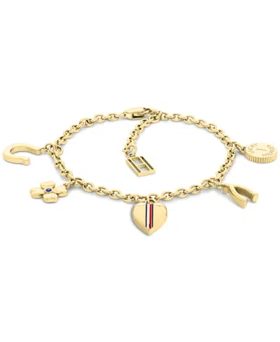 Tommy Hilfiger Women's Lucky Charm Gold-tone Stainless Steel Bracelet
