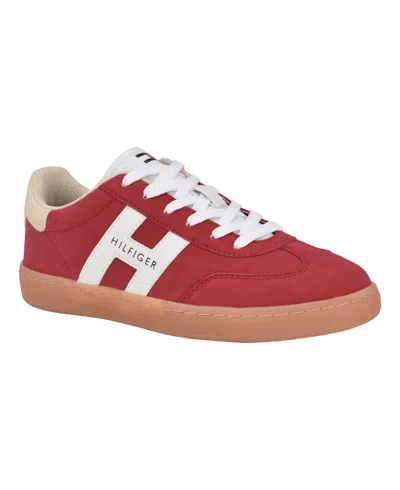 Tommy Hilfiger Women's Maisie Low Profile Lace-up Sneakers In Red