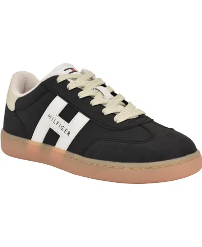 Tommy Hilfiger Women's Maisie Low Profile Lace-up Sneakers In Black