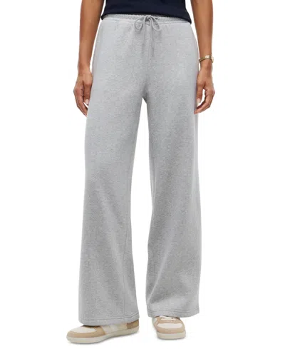 Tommy Hilfiger Women's Marina Straight-leg Mid-rise Drawstring Sweatpants In Gray