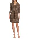 Tommy Hilfiger Women's Belted Jersey Fit & Flare Dress In Purple
