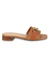 Tommy Hilfiger Women's Melie 27mm Logo Textured Mules In Brown