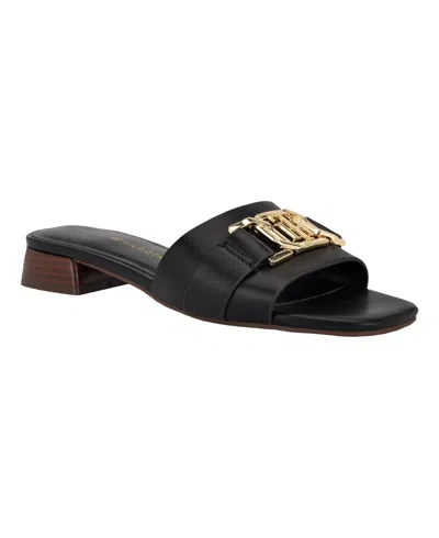 TOMMY HILFIGER WOMEN'S MELIEI BLOCK HEEL SLIDE SANDALS