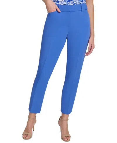 Tommy Hilfiger Women's Mid Rise Slim Ankle Pants In Amparo Blue