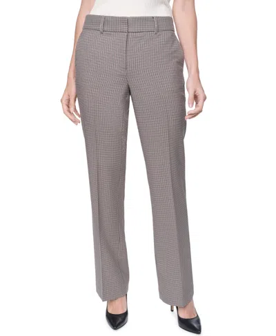 Tommy Hilfiger Women's Mid-rise Bootcut Pants In Khaki Multi