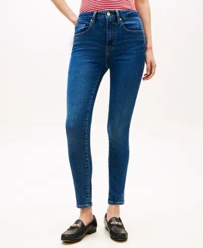 Tommy Hilfiger Women's Mid-rise Skinny Jeans In Blue
