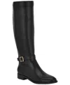Tommy Hilfiger Women's Mireya Side Zip Riding Boot In Black