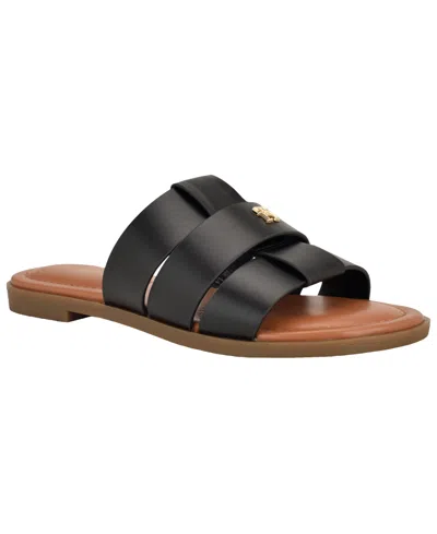 Tommy Hilfiger Women's Moden Slide-on Flat Sandal In Black