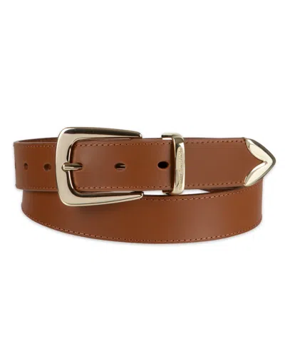 Tommy Hilfiger Women's Modern Casual Western Leather Belt In Brown