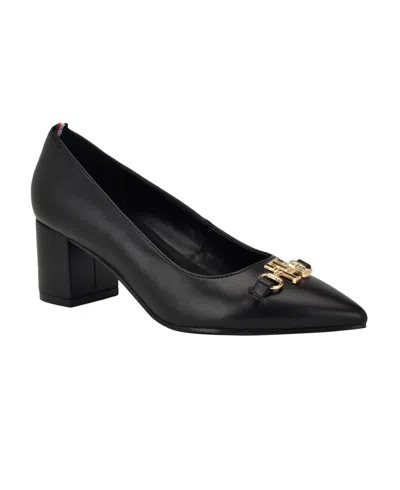 TOMMY HILFIGER WOMEN'S NANYA BLOCK HEEL CLASSIC PUMPS