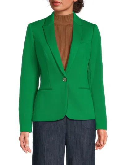 Tommy Hilfiger Women's Notch Lapel Blazer In Jolly Green