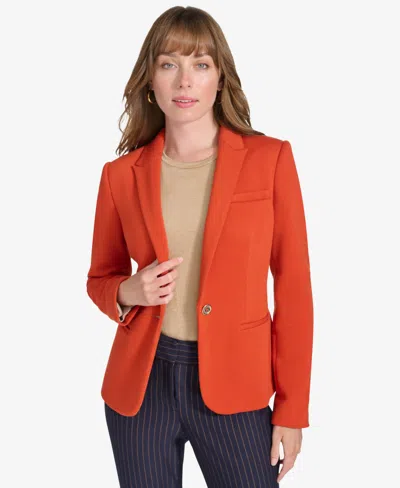 Tommy Hilfiger Women's One-button Blazer Clone In Red