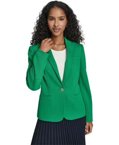 Tommy Hilfiger Women's One-button Blazer In Green