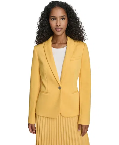 Tommy Hilfiger Women's One-button Blazer In Yellow