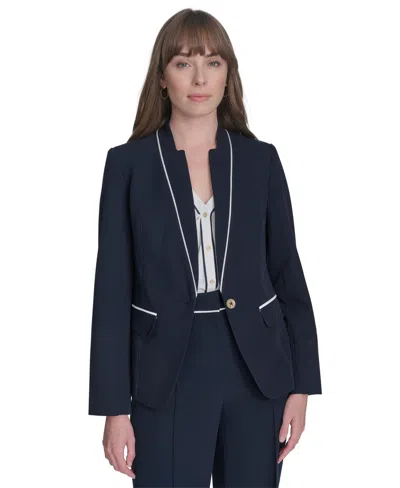 Tommy Hilfiger Women's One-button Tipper Blazer In Midnight