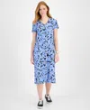Tommy Hilfiger Women's Paisley-print V-neck Midi Dress