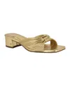 Tommy Hilfiger Women's Philie Knotted Crisscross Block Heel Sandals In Gold