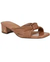 Tommy Hilfiger Women's Philie Knotted Crisscross Block Heel Sandals In Medium Natural Patent