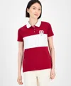 Tommy Hilfiger Women's Pieced Pique Short-sleeve Polo Shirt In Red