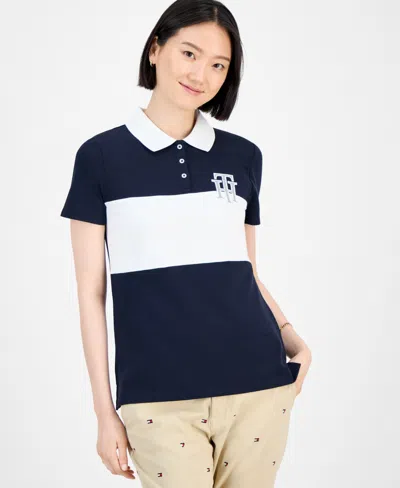 Tommy Hilfiger Women's Pieced Pique Short-sleeve Polo Shirt In Multi