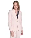 Tommy Hilfiger Women's Pinstripe Notched Collar One-button Blazer