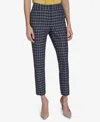 Tommy Hilfiger Women's Plaid-print Slim-fit Ankle Pants In Midnight Multi
