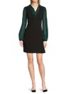 Tommy Hilfiger Plus Size Long Sleeve A-line Dress In Black