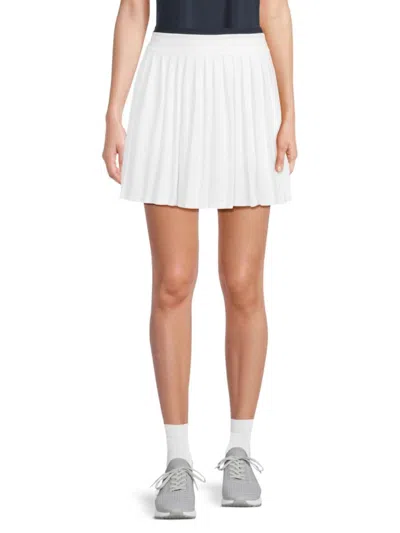 Tommy Hilfiger Women's Pleated Performance Tennis Miniskirt In White