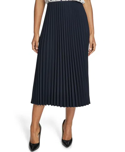 Tommy Hilfiger Women's Pleated Pull-on Skirt In Blue