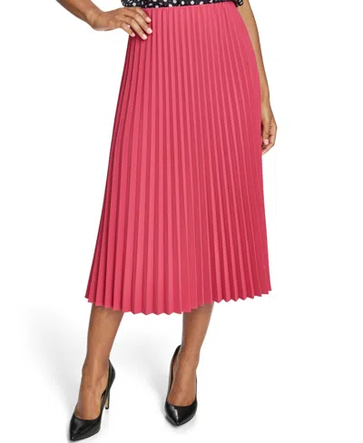 Tommy Hilfiger Women's Pleated Pull-on Skirt In Pink