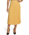 Tommy Hilfiger Solid Pleated Pull-on Midi Skirt In Deep Maize In Yellow