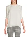 TOMMY HILFIGER WOMEN'S PLEATED TEXTURED TOP