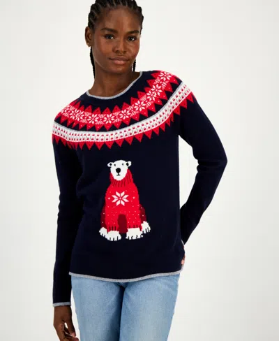 Tommy Hilfiger Women's Polar Bear Fair Isle Sweater In Multi