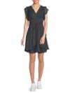 Tommy Hilfiger Women's Polka Dot Ruffle Dress In Navy Ivory