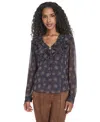 Tommy Hilfiger Women's Posy Ruffle Long Sleeve Blouse In Multi