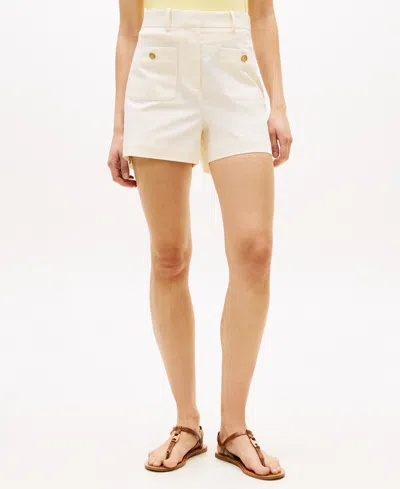 Tommy Hilfiger Women's Preppy Slim Straight Shorts In White