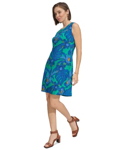 Tommy Hilfiger Women's Printed A-line Dress In Parakeet M