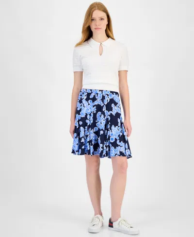 Tommy Hilfiger Women's Printed Godet Pull-on Skirt