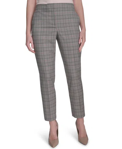 Tommy Hilfiger Women's Printed Mid-rise Sloane Pants In Khaki Multi
