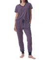 Tommy Hilfiger Women's Printed Short-sleeve Tee & Jogger Set In Floral Sky Captain