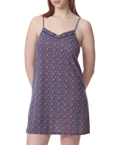 Tommy Hilfiger Women's Printed V-neck Chemise In Floral Sky Captain