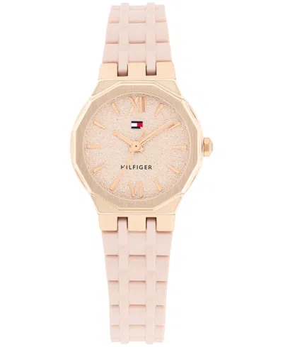Tommy Hilfiger Women's Quartz Blush Silicone Strap Watch, 25mm In Pink