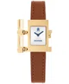 Tommy Hilfiger Women's Quartz Brown Leather Strap Watch, 21mm In Brown