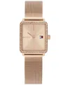 Tommy Hilfiger Women's Quartz Carnation Gold-tone Stainless Steel Bracelet Watch, 21.3mm In Carnation Gold