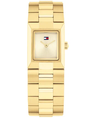 Tommy Hilfiger Women's Quartz Gold Tone Stainless Steel Bracelet Watch, 20.50mm X 25.20mm