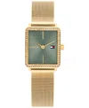 Tommy Hilfiger 21.3mm Crystal Accent Square Dial Watch In Gold
