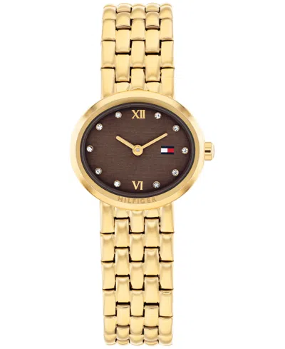Tommy Hilfiger Women's Quartz Gold Tone Stainless Steel Bracelet Watch, 25mm