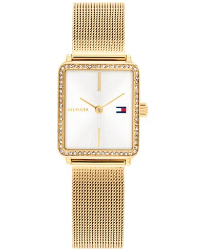 Tommy Hilfiger Women's Quartz Gold Tone Stainless Steel Mesh Bracelet Watch, 21.3mm