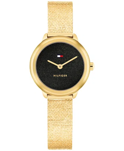 Tommy Hilfiger Women's Quartz Gold Tone Stainless Steel Mesh Bracelet Watch, 26mm