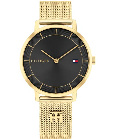 Tommy Hilfiger Women's Quartz Gold-tone Stainless Steel Mesh Bracelet Watch 35mm